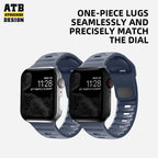 Atouchbo T-Buckle Sport-Seria Horloĝrubando Spirebla Silikona Sporta Horloĝrubando por Apple iWatch SE/ Ultra/ 8
