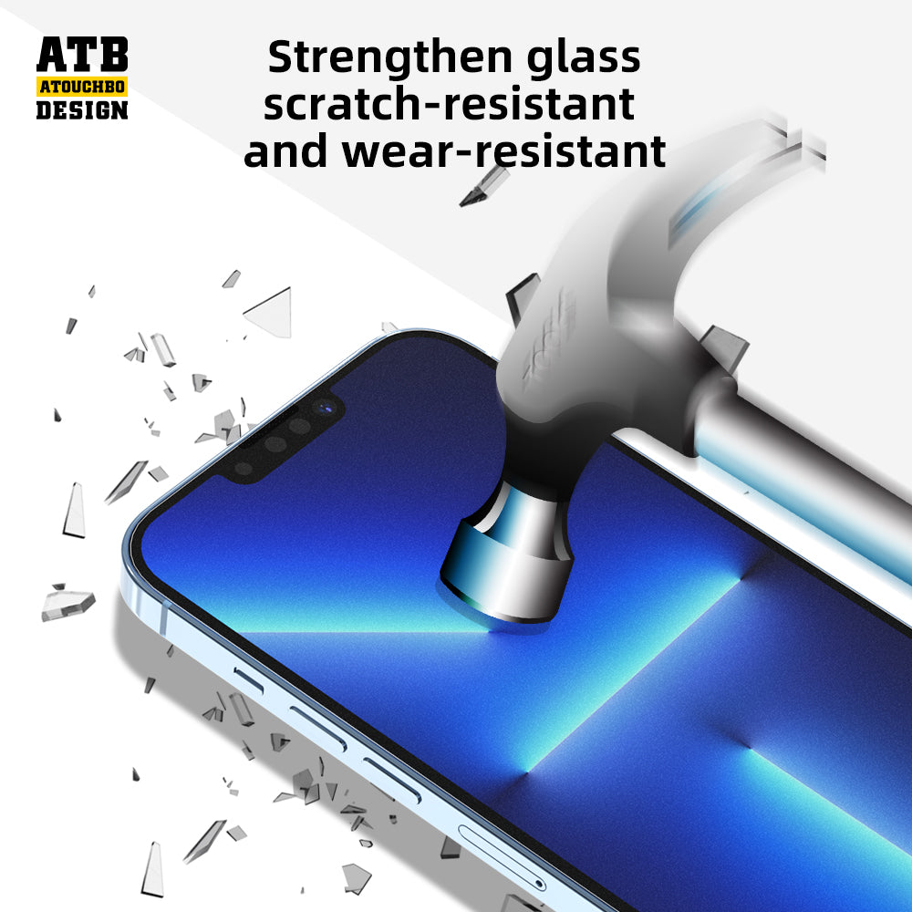 Full Coverage Frosted Tempered Glass Screen Protector with Easy Installation Tools