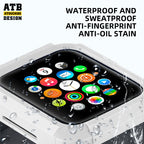 ATBCarbon Fibra Akvorezista Horloĝkazo por iPhone Apple Watch Kovrilo 40mm 45mm Kovrokazo