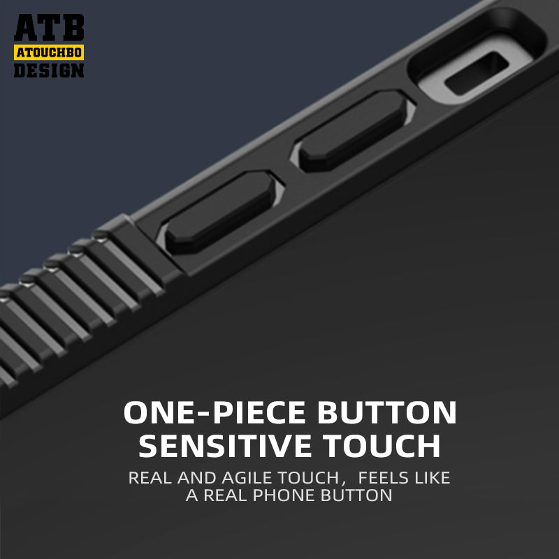 ATB Warrior Series Semi-permeable carbon fiber pattern phone case For iPhone 14