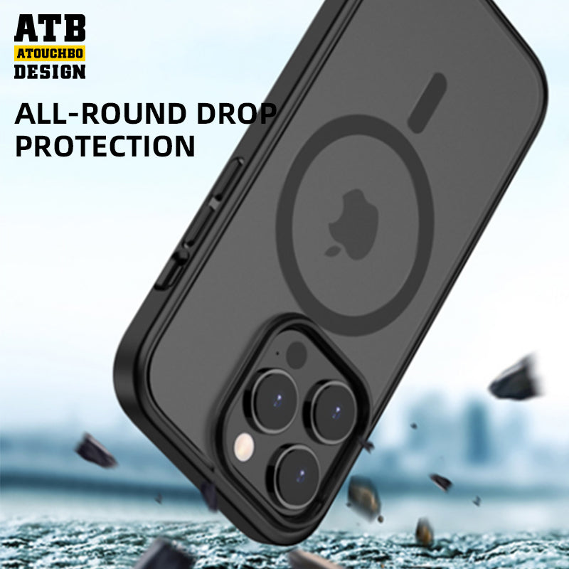 ATB Magic Shadow SeriesSemi-transparent scrub skin feel phone case For iPhone 14 (magnetic version)