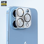 Kontraŭ-ekspona unuparta HD hardita vitra lensglumarko +Metalo por iPhone Fotila Lenso Protektilo