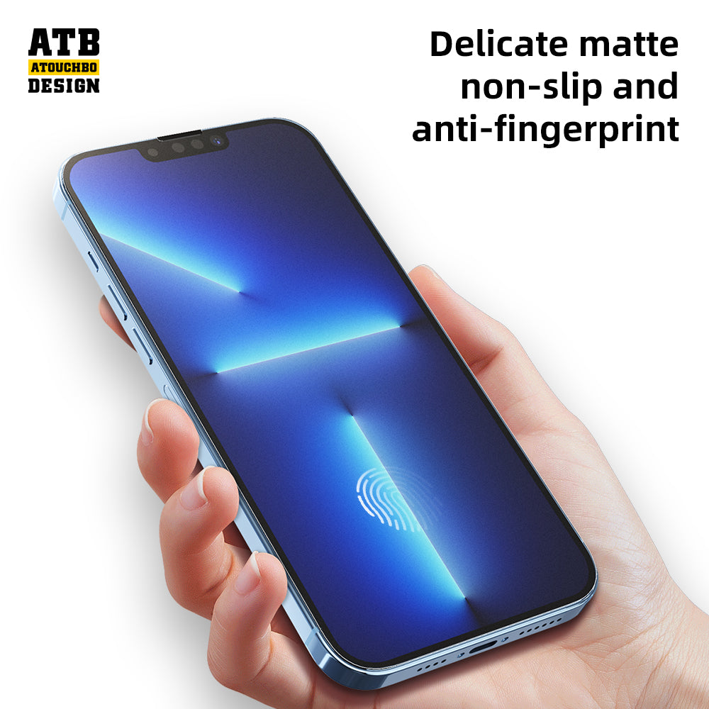 Full Coverage Frosted Tempered Glass Screen Protector with Easy Installation Tools