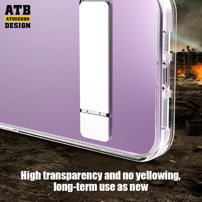ATB TPU+PC Shockproof Armor Phone Case with Holder for iPhone 14