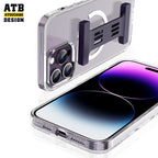 ATB Kontraŭŝoka travidebla magneta por iPhone 14-kazo Altkvalita kun pojnorimeno
