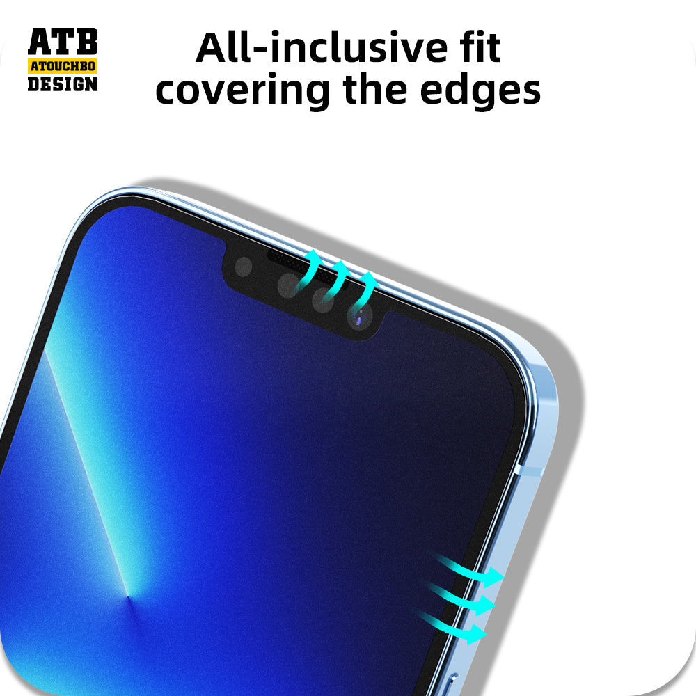 Full Coverage Frosted Tempered Glass Screen Protector with Easy Installation Tools