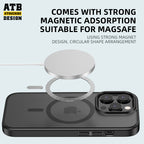 ATB Magic Shadow SeriesDuonklara frosta-taktila telefona kovrilo por iPhone 14 (magneta versio)