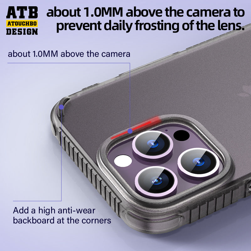 ATB matte transparent skin feel Anti-shock phone case For Iphone 14