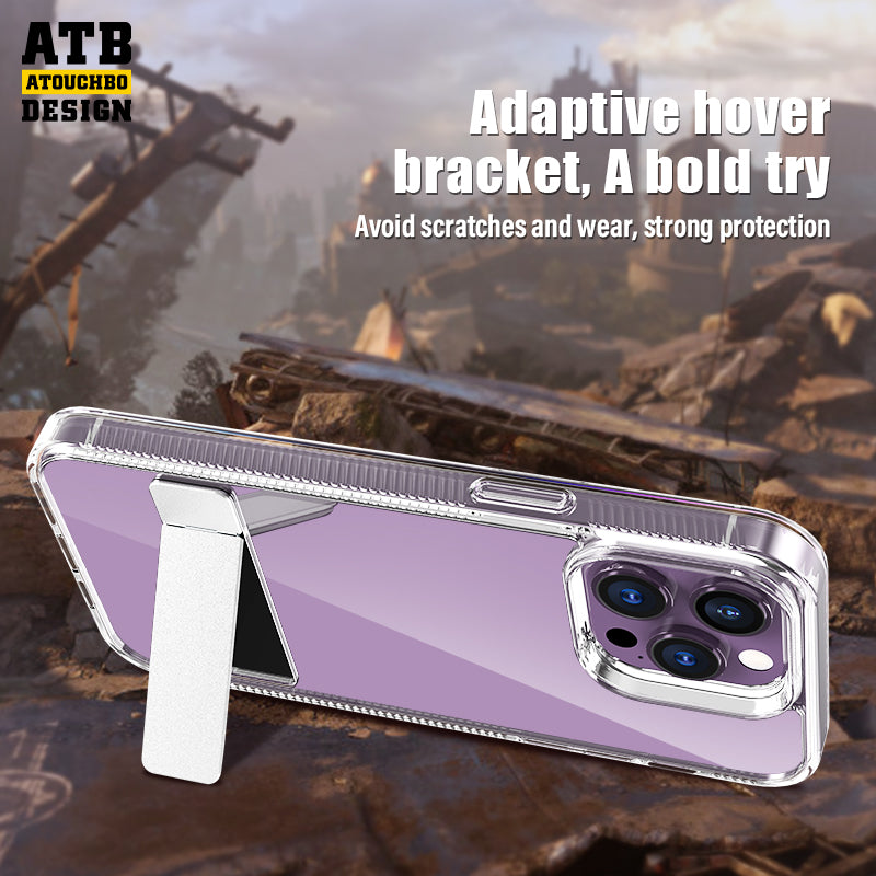 ATB TPU+PC Shockproof Armor Phone Case with Holder for iPhone 14