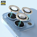 EagleEye Diamanta Metala Lenso-Glumarko (kun Metalo por iPhone Fotila Lenso-Protektilo)