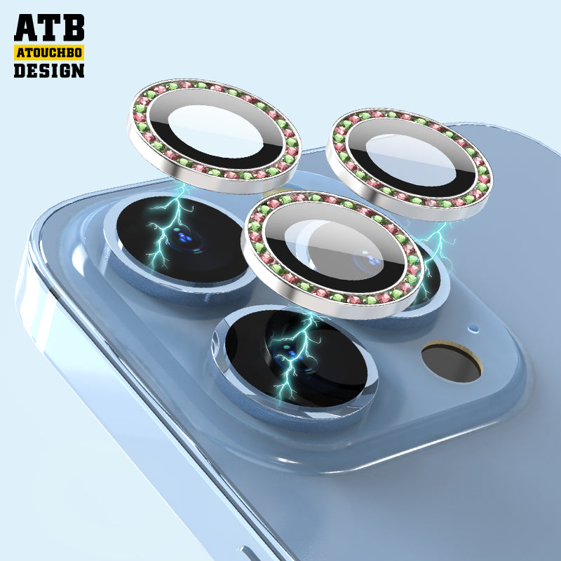 Eagle Eye Diamond Metal Lens Sticker (with Metal for iPhone Camera Lens Protector)