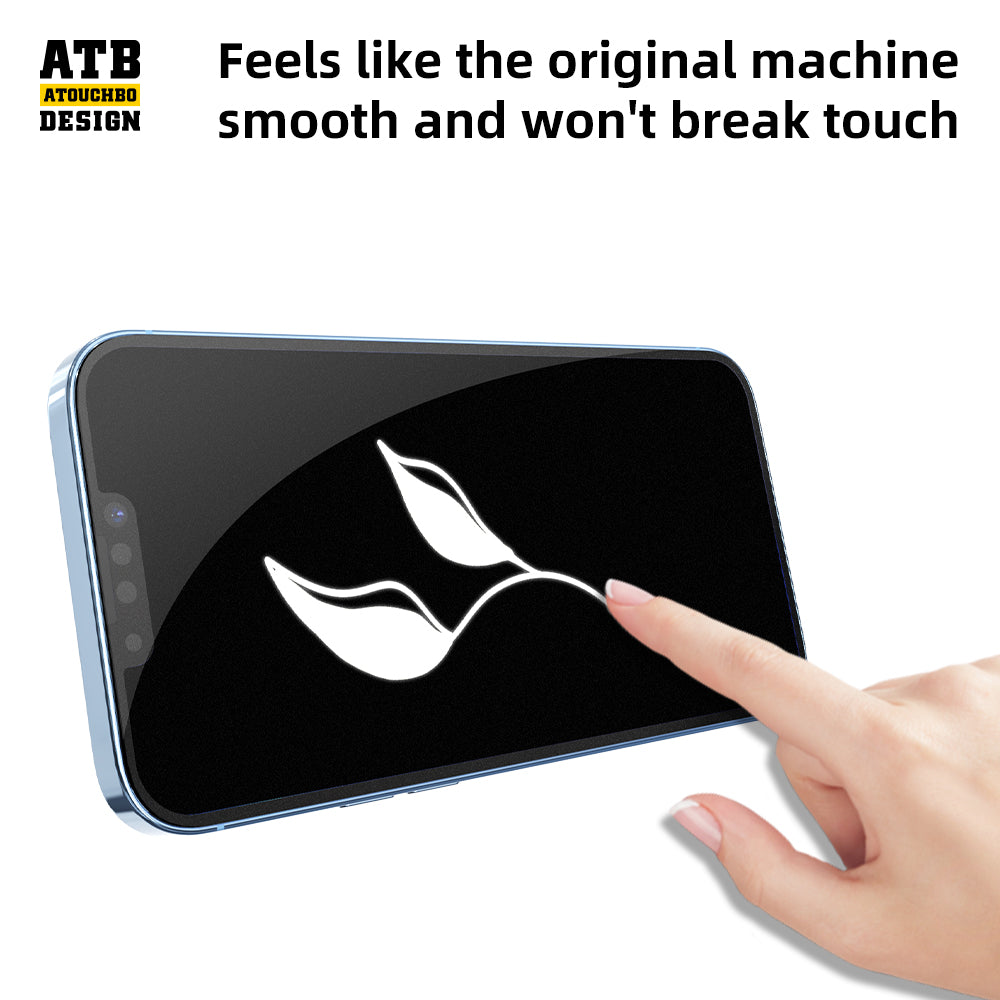 Full Coverage Frosted Tempered Glass Screen Protector with Easy Installation Tools