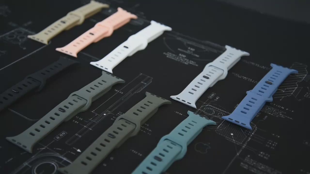 Atouchbo T-Buckle Sport Series Watch Band Breathable Watch Silicone Sport Band For Apple iWatch SE/ Ultra/ 8
