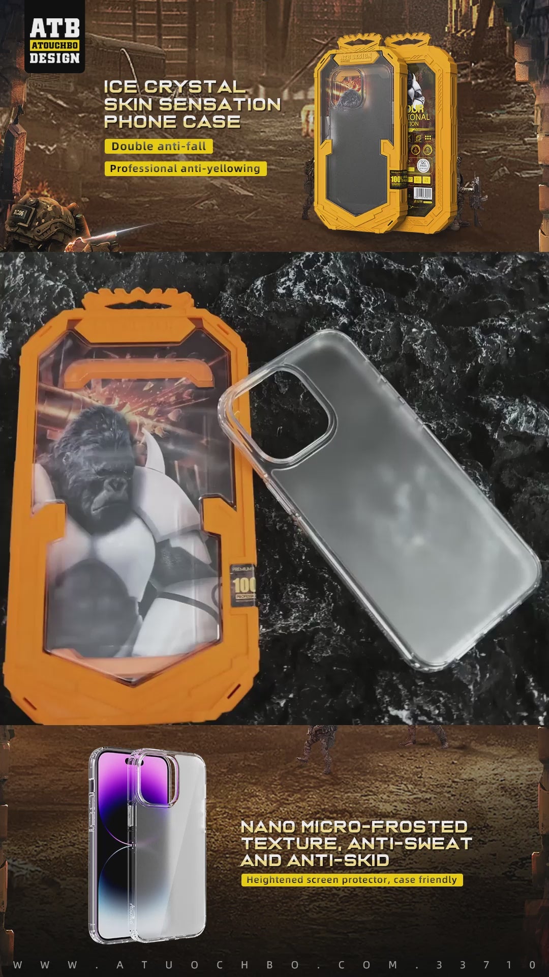 ATB Machinists series ice crystal skin sensation phone case